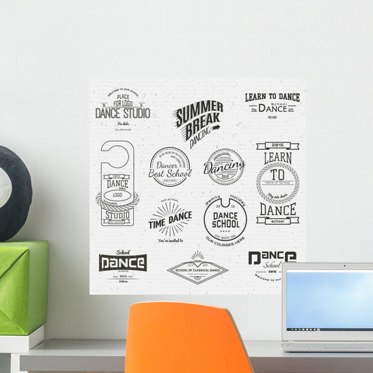 School Dance Badges Logos Wall Decal
