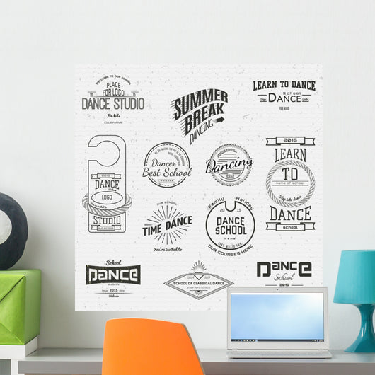 School Dance Badges Logos Wall Decal
