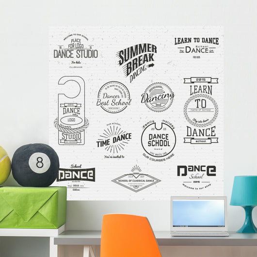 School Dance Badges Logos Wall Decal