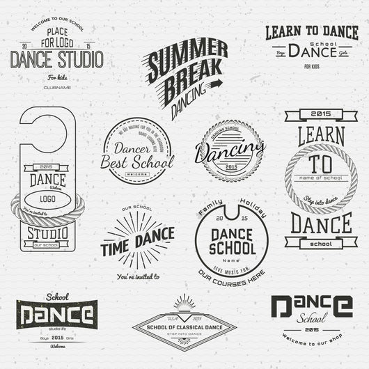 School Dance Badges Logos Wall Decal