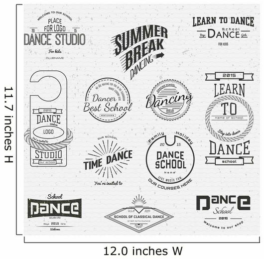 School Dance Badges Logos Wall Decal