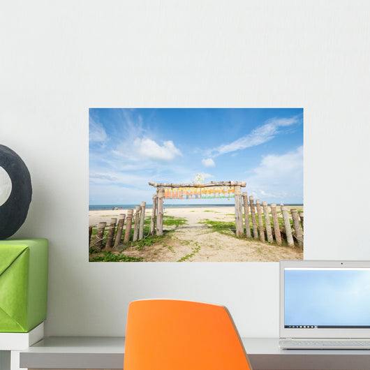 Image Wooden Gate Beach Wall Decal