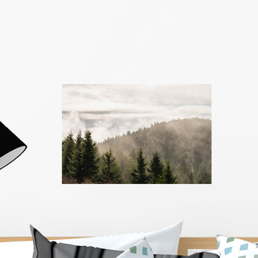 Foggy Blue Ridge Mountains Wall Decal