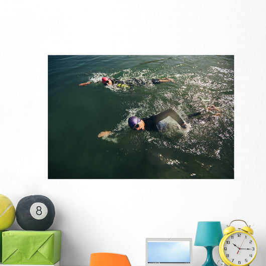 Swim Portion Triathlon Competition Wall Decal