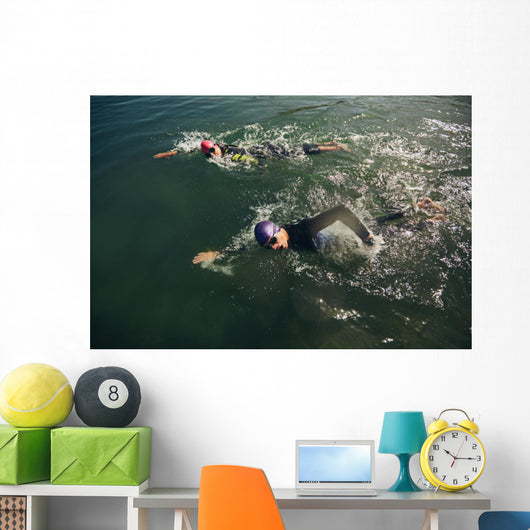 Swim Portion Triathlon Competition Wall Decal