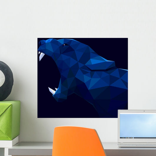 Lioness Lion Low Poly Wall Decal