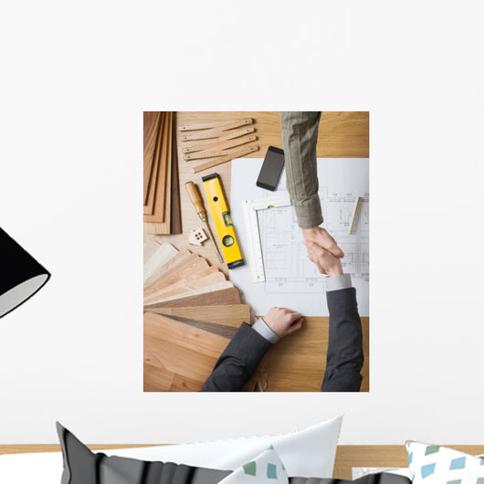 Businessman and Construction Engineer Wall Decal