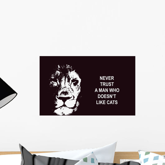 Lion head. Vector background. Poster Wall Mural