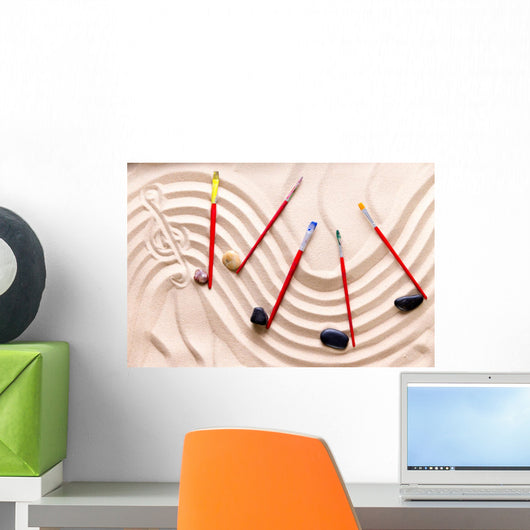 Artistic Musical Harmony Beach Wall Decal