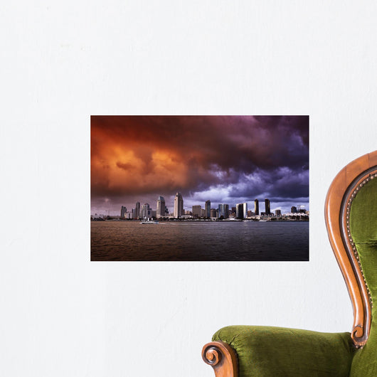 San Diego California Skyline Wall Decal