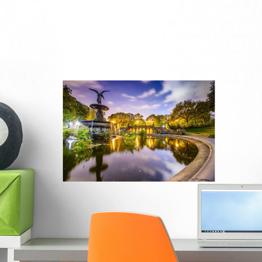 Central Park Fountain Wall Decal