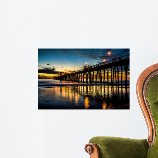 Oceanside Pier Sunset Wall Decal