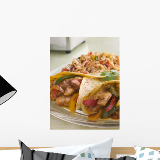 Chicken Fajita Wraps with Wall Decal