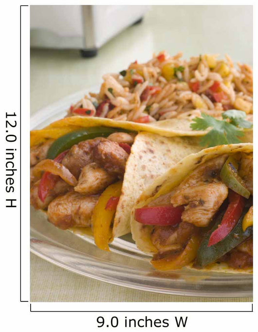 Chicken Fajita Wraps with Wall Decal