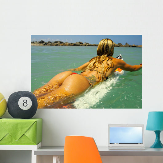 Surfer Girl Bikini Wall Decal