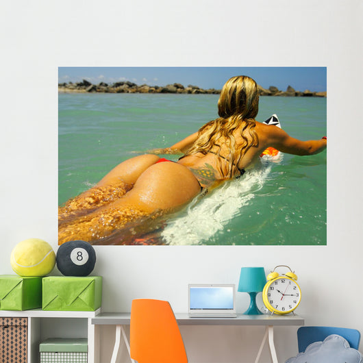 Surfer Girl Bikini Wall Decal