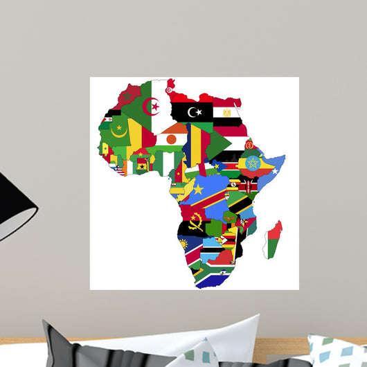 Highly Detailed Africa Map Wall Decal