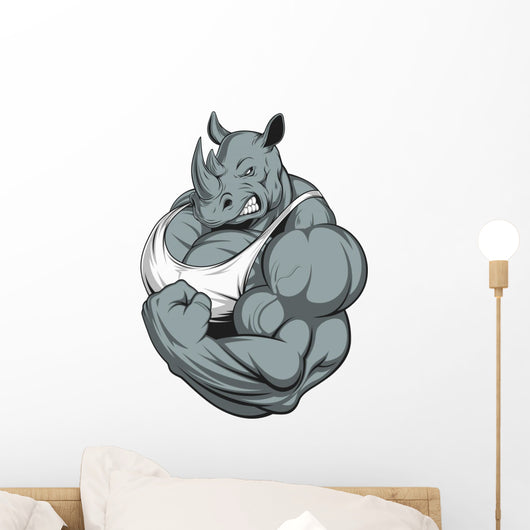 Strong Rhinoceros Wall Decal
