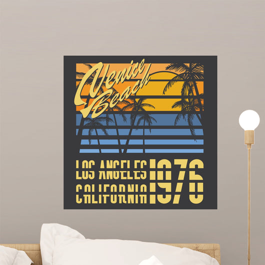 California Venice Beach Typography Wall Decal