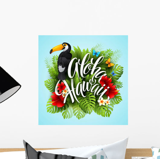 Aloha Hawaii Hand Lettering Wall Decal