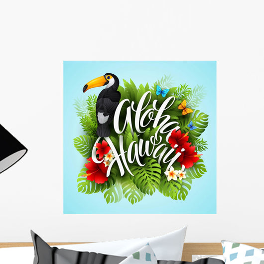 Aloha Hawaii Hand Lettering Wall Decal
