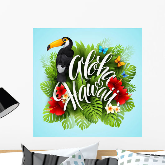 Aloha Hawaii Hand Lettering Wall Decal