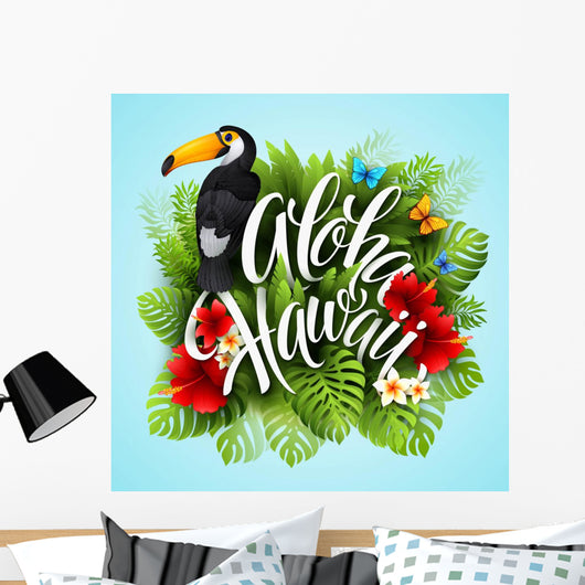 Aloha Hawaii Hand Lettering Wall Decal