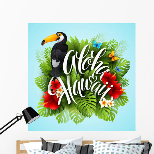 Aloha Hawaii Hand Lettering Wall Decal
