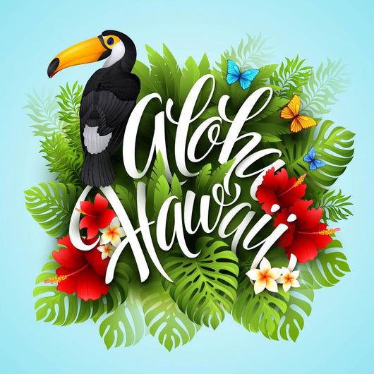 Aloha Hawaii Hand Lettering Wall Decal