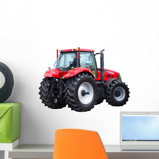 New Red Tractor Wall Decal