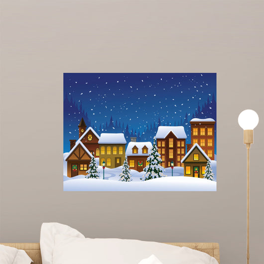 Christmas Village Wall Decal