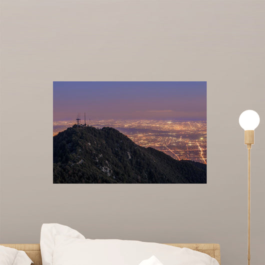 Los Angeles downtown view from top, Mt. Wilson Wall Mural