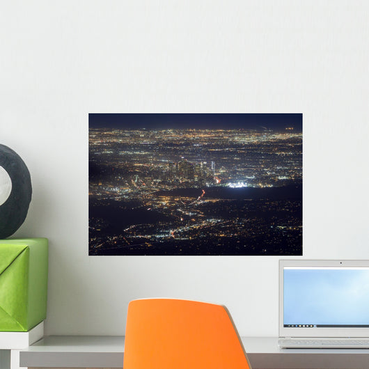Los Angeles downtown view from top Wall Mural