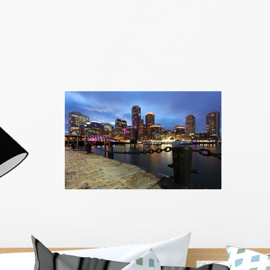 Boston Financial District Sunset Wall Decal