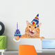 Birthday Cat Wall Decal