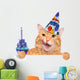 Birthday Cat Wall Decal