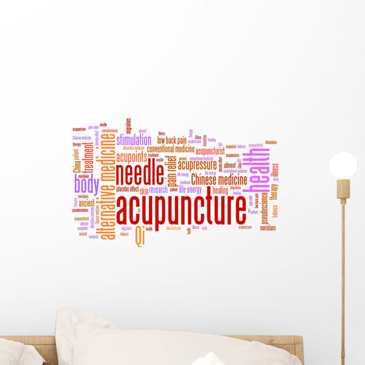 Acupuncture Word Cloud Wall Decal