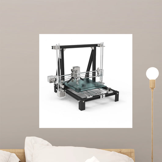 3D Printer White Back Wall Decal