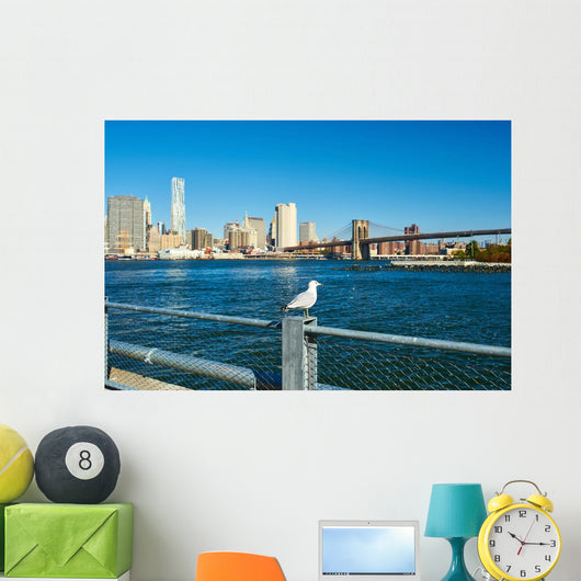 Seagull with Manhattan Wall Decal
