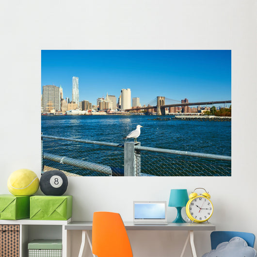 Seagull with Manhattan Wall Decal