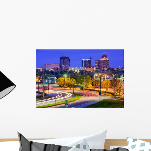 Greensboro North Carolina Skyline Wall Decal