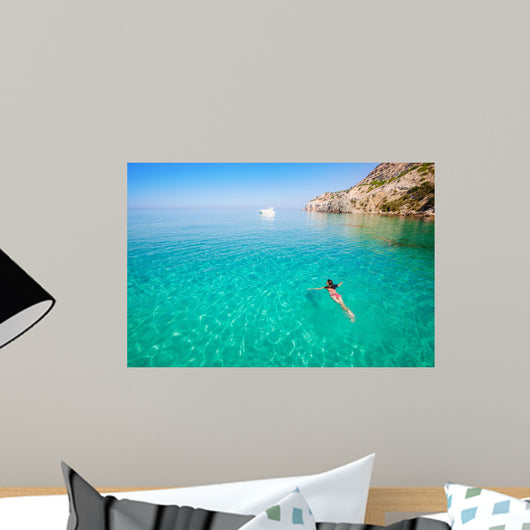 Woman Swimming Girl Bathing Wall Decal