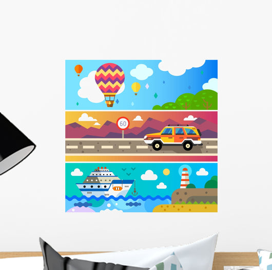 Travel Land Sea and Wall Decal