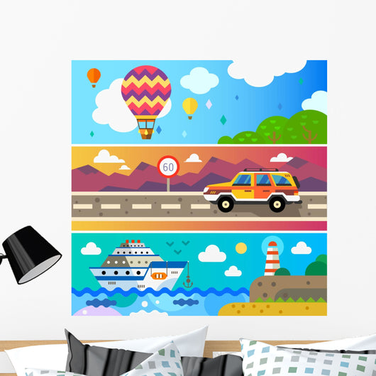 Travel Land Sea and Wall Decal