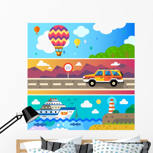 Travel Land Sea and Wall Decal