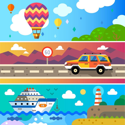 Travel Land Sea and Wall Decal