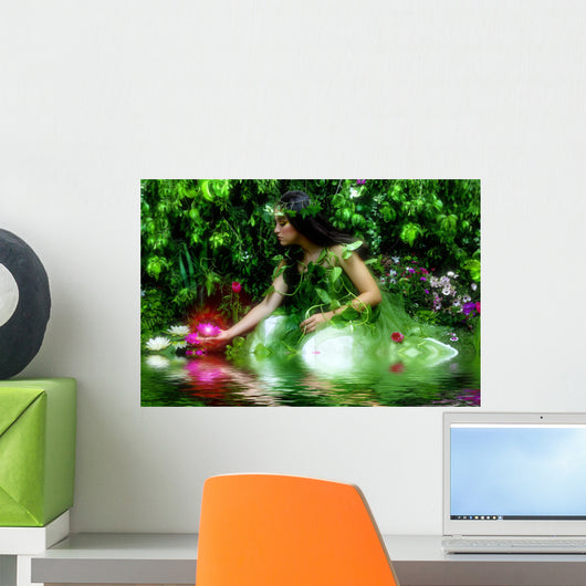 Enchanted Garden Night Time Misty Wall Decal