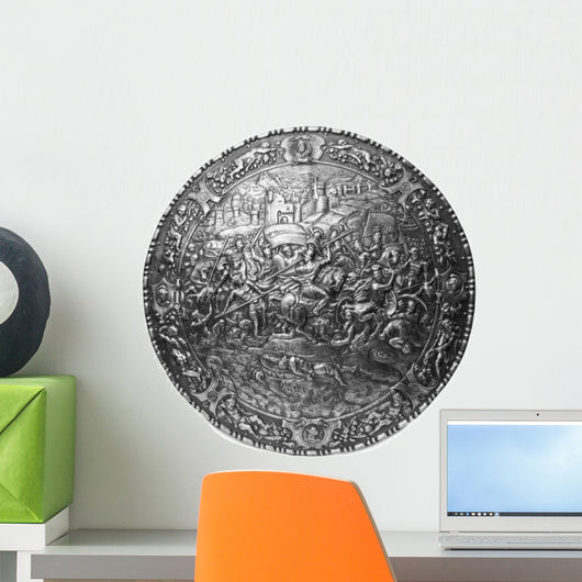 Ancient Warrior Shield with Wall Decal