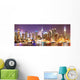 Manhattan Skyline Night Wall Decal