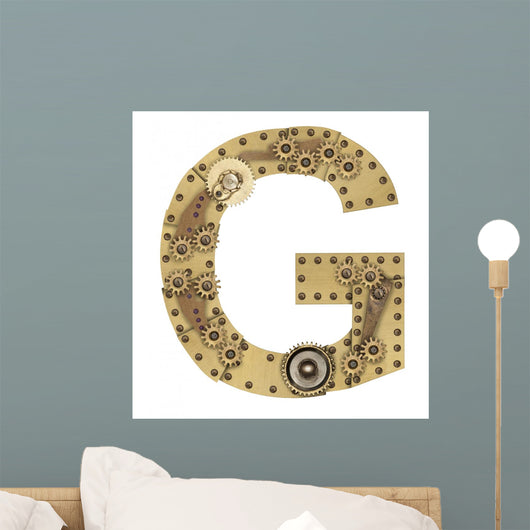 Steampunk Alphabet Letter G Wall Decal